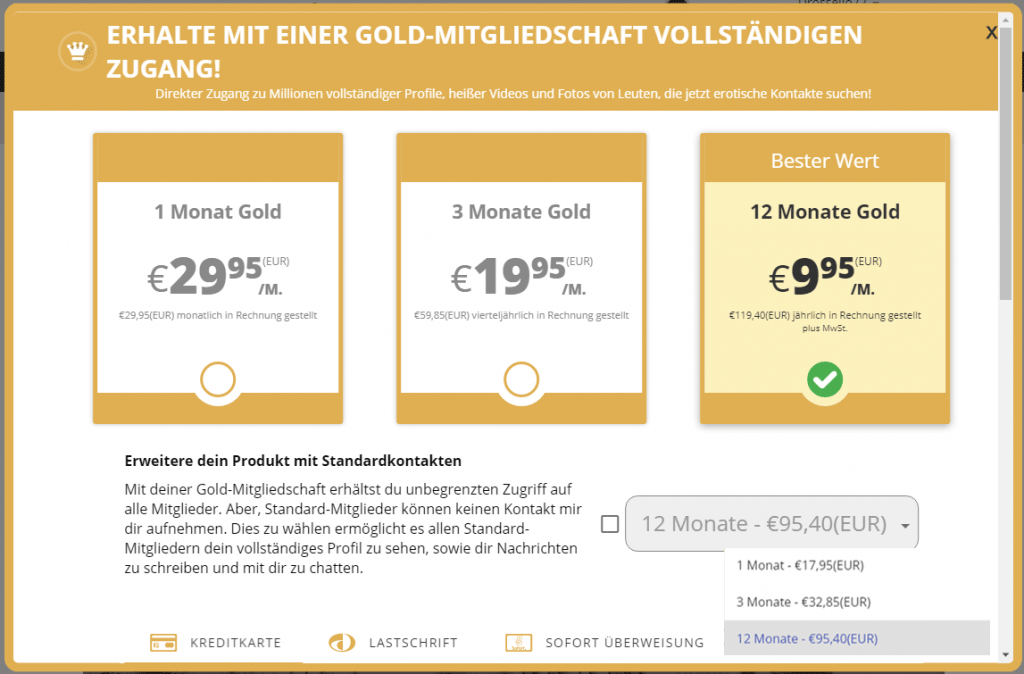 Adult Friend Finder Kosten